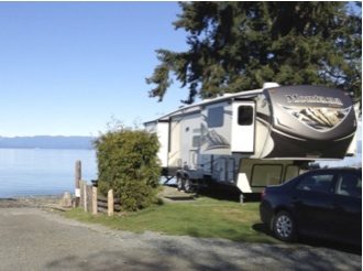 Luxury 5th wheel RV for rent on Masset, Haida Gwaii Island, BC