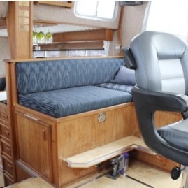 Port side of cabin and cockpit